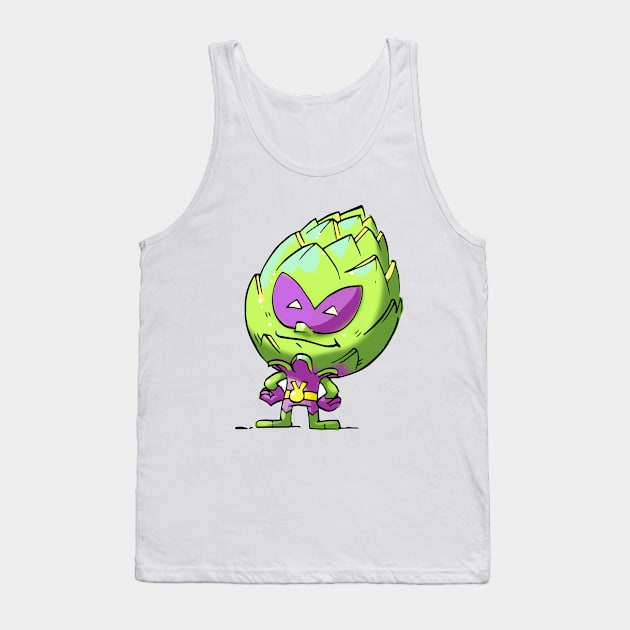 Artichoke Alien Tank Top by ProjectX23 Orange